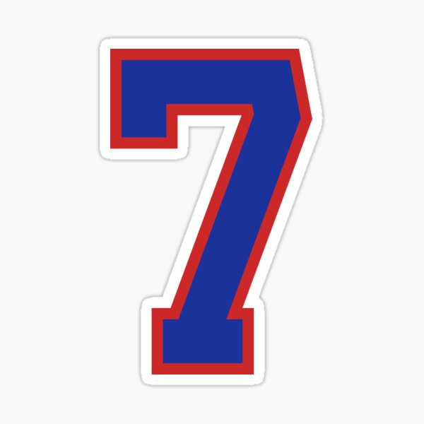 Number 7 number seven - football sport shirt' Sticker