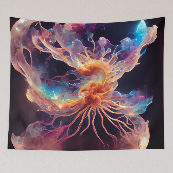 Item preview, Outer space jellyfish with galactic galaxy nebula designed and sold by PM-Artistic.