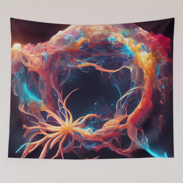 Item preview, Outer space jellyfish with galactic galaxy nebula designed and sold by PM-Artistic.