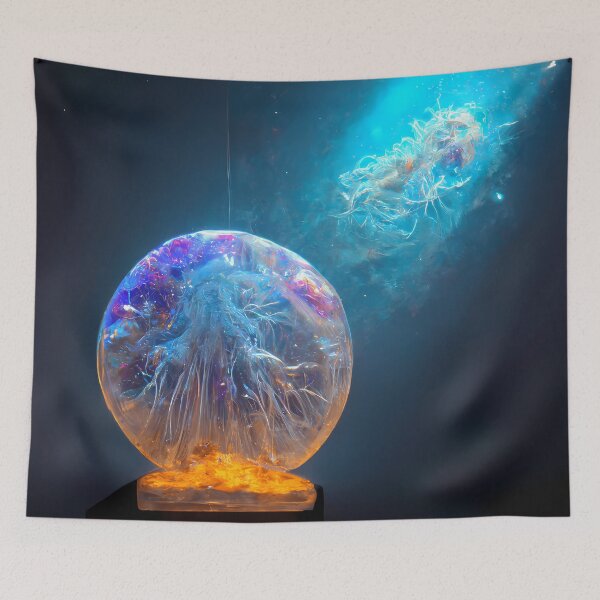 Item preview, Outer space snow globe jellyfish and galaxy nebula designed and sold by PM-Artistic.