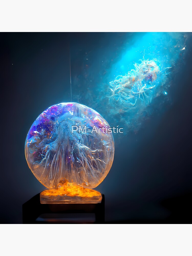 Outer space snow globe jellyfish and galaxy nebula | Poster