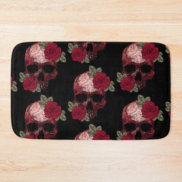 Item preview, Red skull with roses. designed and sold by Francis Anderson.