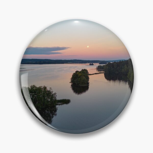 Item preview, Full moon still hanging over the lake designed and sold by Jouko Lehto Photography.