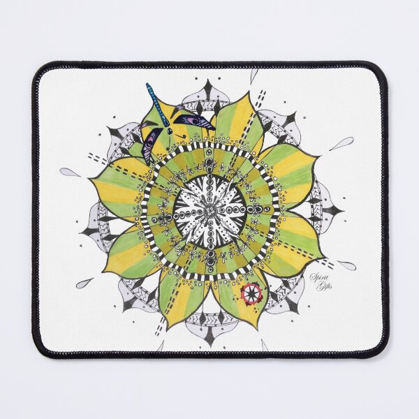 Item preview, Mandala Blue Dragonfly Prepare For Swift Action designed and sold by SpiritGifts.