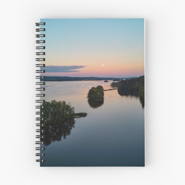 Item preview, Full moon still hanging over the lake designed and sold by Jouko Lehto Photography.