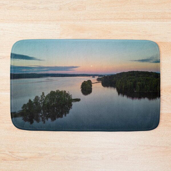 Item preview, Full moon still hanging over the lake designed and sold by Jouko Lehto Photography.