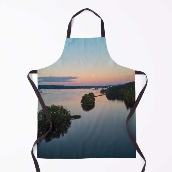 Item preview, Full moon still hanging over the lake designed and sold by Jouko Lehto Photography.