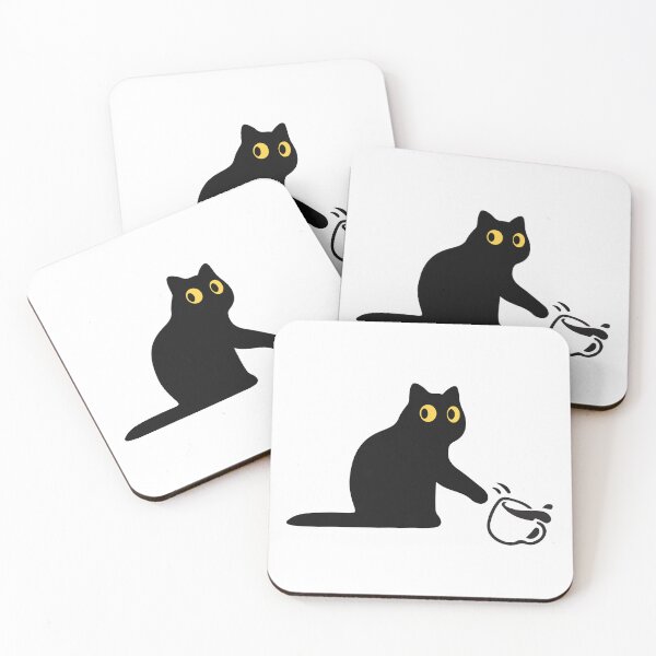 Item preview, Cat Knocking Off Coffee designed and sold by chillaxcats.