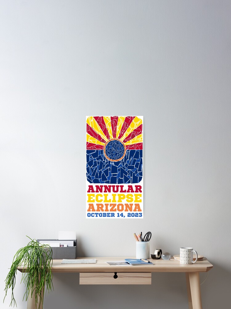 Thumbnail 2 of 3, Poster, Arizona Annular Eclipse 2023 designed and sold by Eclipse2024.