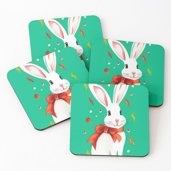 Item preview, Watercolor Cute Christmas Bunny designed and sold by Mirarima.