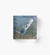 Victoria Falls from above Zimbabwe Acrylic Block