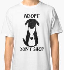 Camiseta clásica Adoptar no comprar