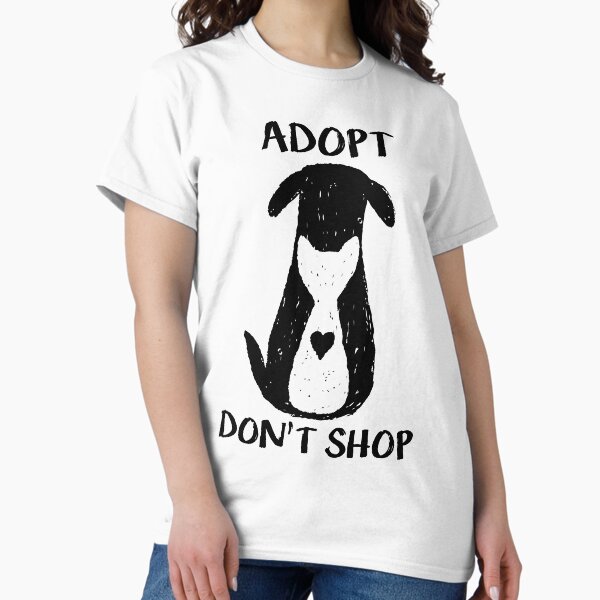 Vista previa del artículo con la obra «Adoptar no comprar», diseñado y vendido por zkadhyaa.