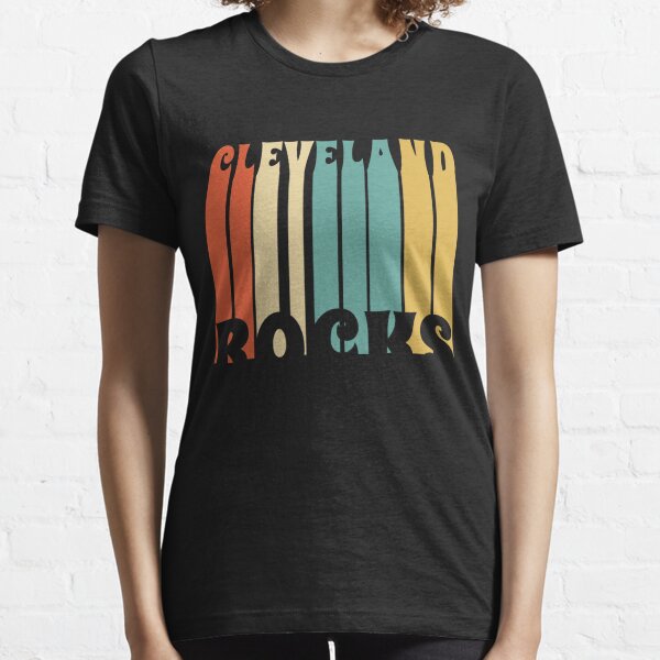 Cleveland Guardians Skyline T-Shirt from Homage. | Ash | Vintage Apparel from Homage.