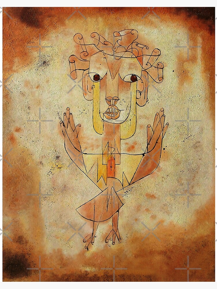 Paul Klee Angelus Novus New Angel , Paul Klee Bauhaus ,Paul Klee most  famous paintings | Art Board Print