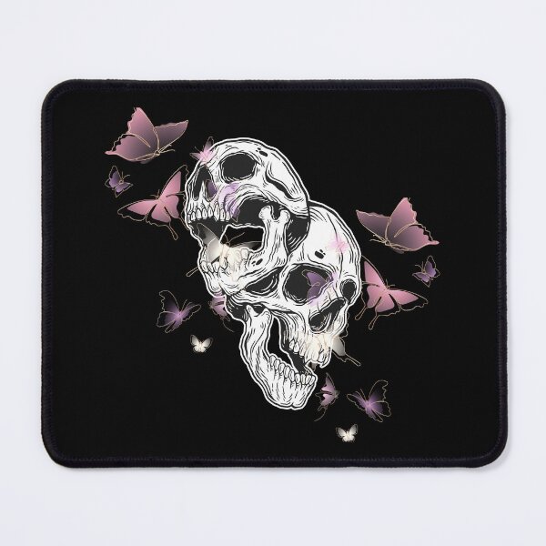 Item preview, Screaming Skulls and pink butterflies designed and sold by ditzy-designs.