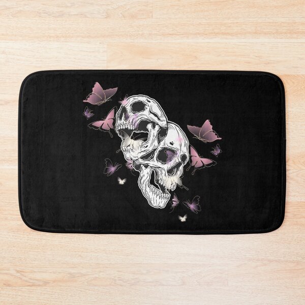 Item preview, Screaming Skulls and pink butterflies designed and sold by Wonder & Whimsy.