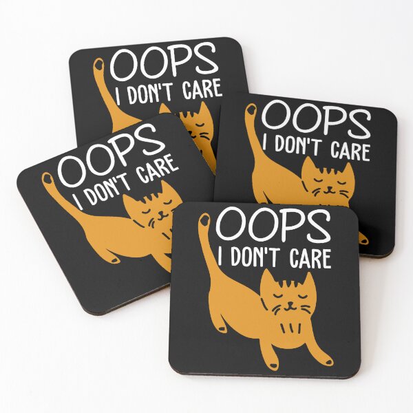 Item preview, Funny Cat - I Don't Care designed and sold by SunsetGloww.