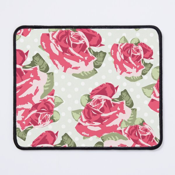 Item preview, English Roses on Green Polka Dots designed and sold by Rainbows Galore.