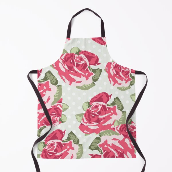 Item preview, English Roses on Green Polka Dots designed and sold by Rainbows Galore.