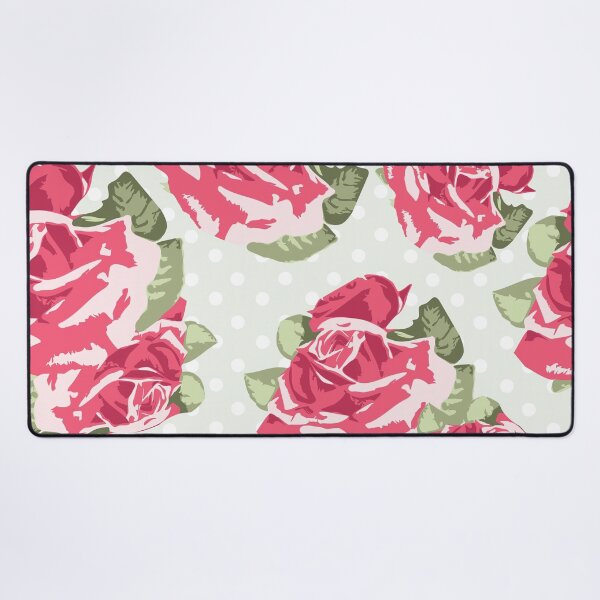 Item preview, English Roses on Green Polka Dots designed and sold by Rainbows Galore.