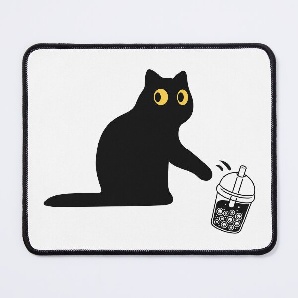 Item preview, Cat Knocking Off Bubble Tea Drink designed and sold by chillaxcats.