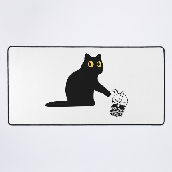 Item preview, Cat Knocking Off Bubble Tea Drink designed and sold by chillaxcats.