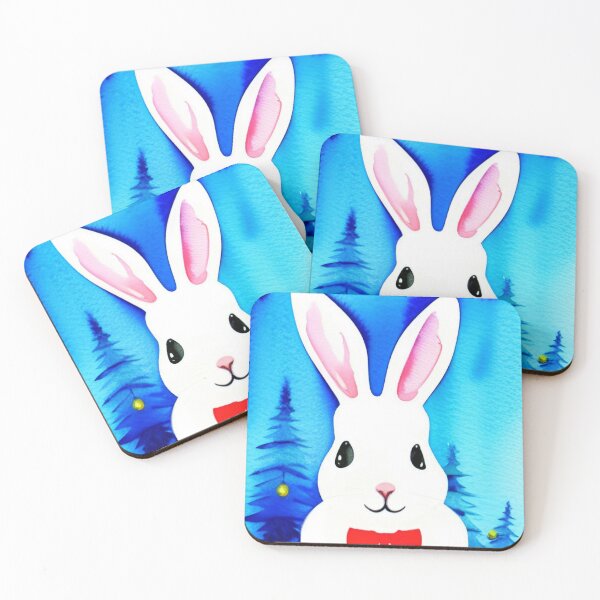 Item preview, Watercolor Cute Christmas Bunny designed and sold by Mirarima.