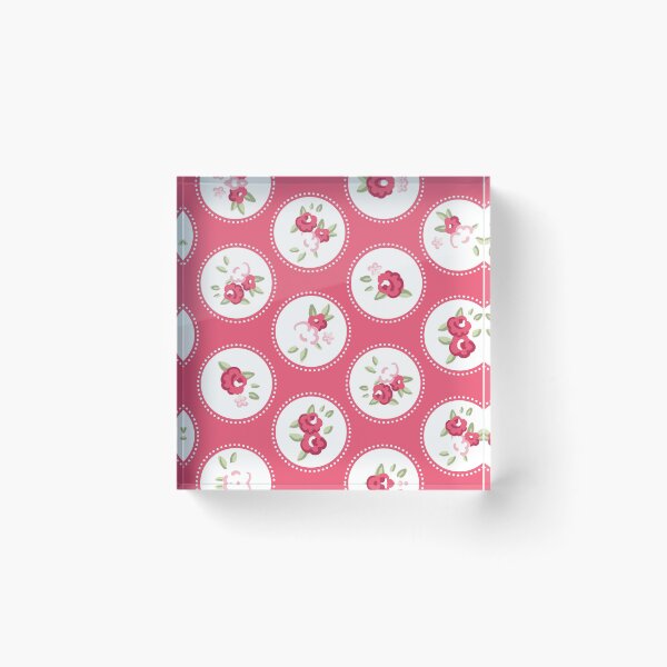 Item preview, Shabby Chic Roses on Red designed and sold by Rainbows Galore.