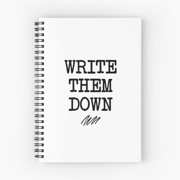 Item preview, write them down - mental health, anxiety, and journaling designed and sold by Therapy by Sen.