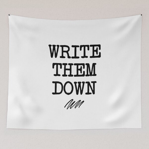 Item preview, write them down - mental health, anxiety, and journaling designed and sold by Therapy by Sen.