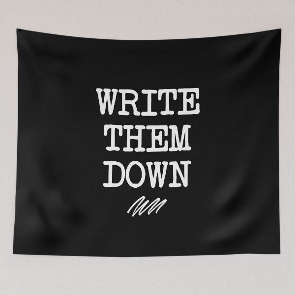 Item preview, write them down - mental health, anxiety, and journaling designed and sold by Therapy by Sen.