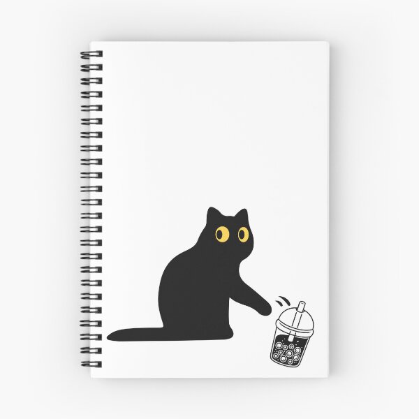 Item preview, Cat Knocking Off Bubble Tea Drink designed and sold by chillaxcats.