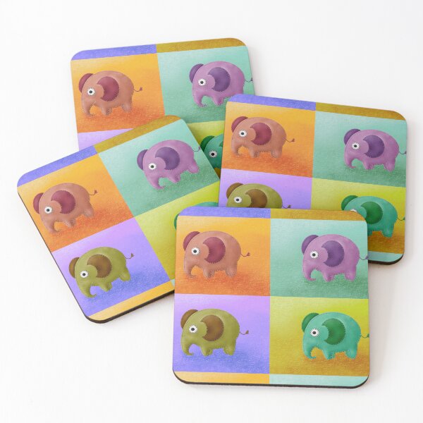 Item preview, Elephant in leather look, as Warhol style designed and sold by Kreativa1.