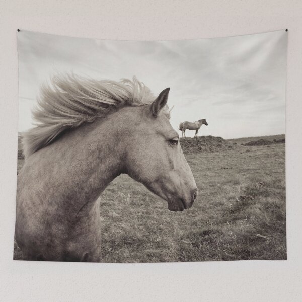 Artikelvorschau, Horses in a Field Sepia entworfen und verkauft von Rainbows Galore.