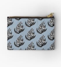 Black and White Flowers Sketch Studio Pouch