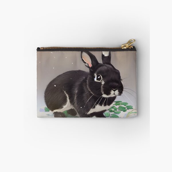 Item preview, Japanese Bunny Black Otter Netherland Dwarf Rabbit designed and sold by wigobun.