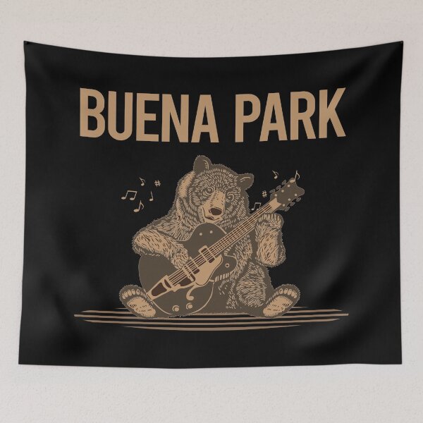 Item preview, Bear With Guitar Buena Park designed and sold by BloodMoneyTwit.