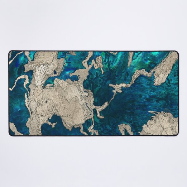 Item preview, Blue Sapphire and Cement Mixed media abstract designed and sold by k9printart.