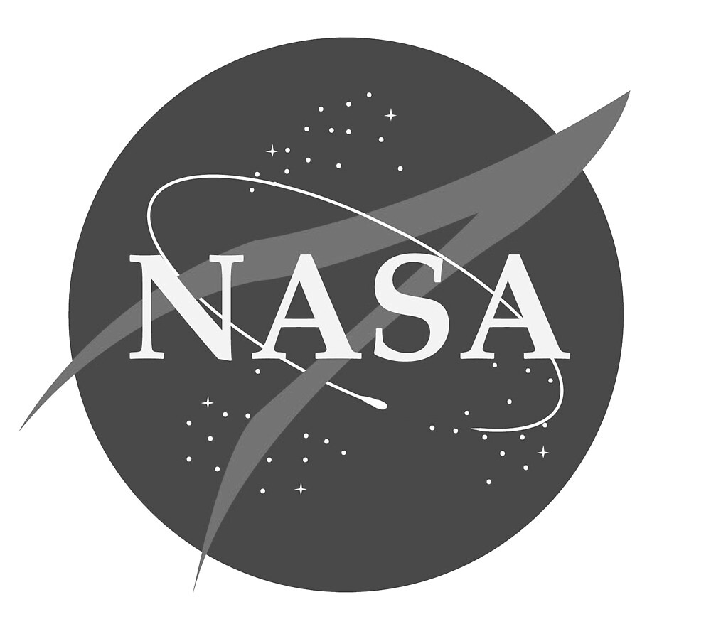 «Logotipo de la NASA en blanco y negro» de Karen Cho | Redbubble