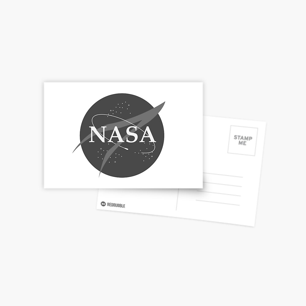 Nasa Logo Black And White Greeting Card By Karencho Redbubble