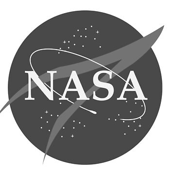 NASA Classic Logo Schwarz Weiß Aufkleber Sticker