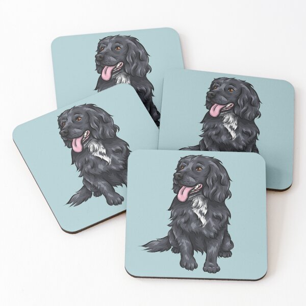 Item preview, Happy Black Cocker Spaniel | Cute dog Art designed and sold by shirinsart.