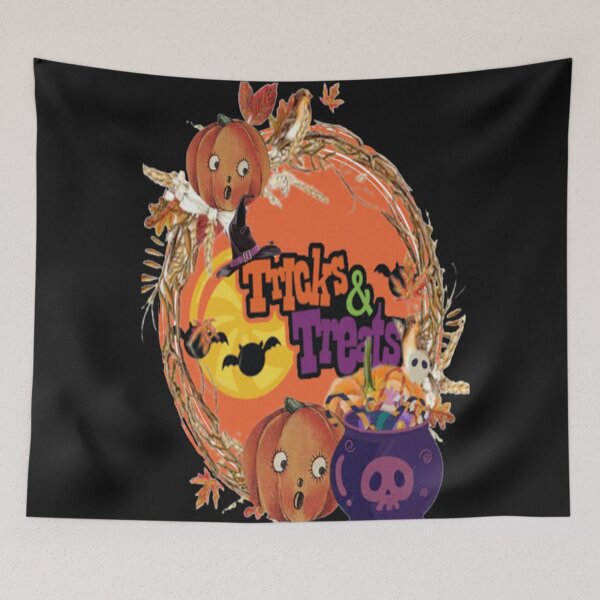 Item preview, Trick or Treats,  Halloween Lettering Spooky Halloween kawaii fun design, Vintage Halloween, Kawaii Carved Pumpkin Vibes,Witches Brew And All Things Halloween designed and sold by Adri Barnard.