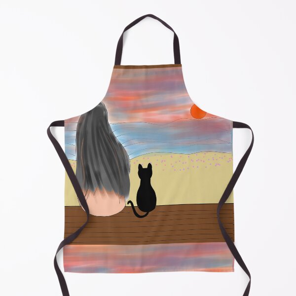 Item preview, Cat watching sunset with lovely owner. designed and sold by Darkies-store.