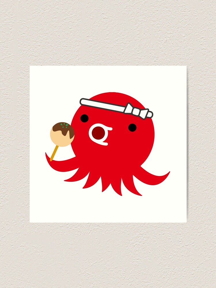Alternate view of Cute cartoon Takoyaki Octopus Art Print