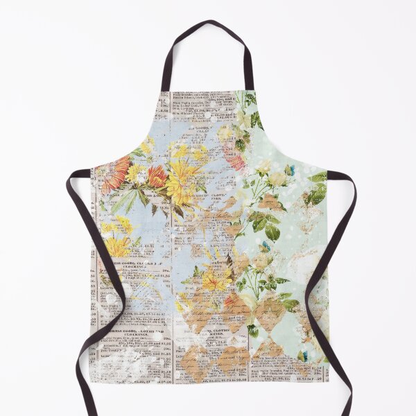 Item preview, Grunged Florals on Blue designed and sold by Rainbows Galore.