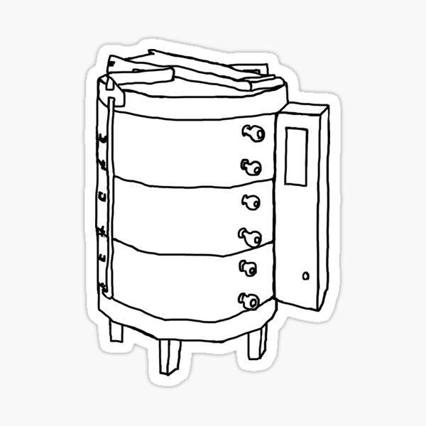 "Electric Kiln outline drawing" Sticker for Sale by ceramicshirts