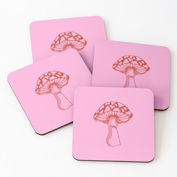 Item preview, Cute, red mushroom in pink background  designed and sold by ONLINE DISTRICT.