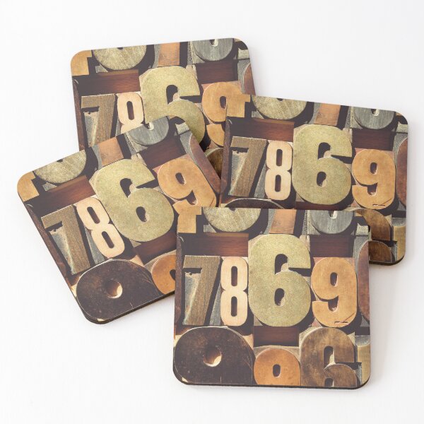 Item preview, Typography Number Blocks designed and sold by Rainbows Galore.